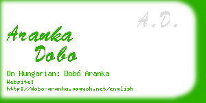aranka dobo business card