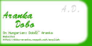 aranka dobo business card